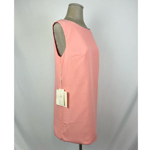 Short Light Pink Coral‎ Peach David's Bridal LanTing Bridesmaid Shift Dress NWT